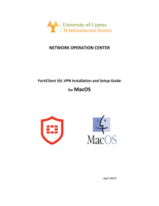 FortiClient SSL VPN Installation and Setup Guide for MacOS