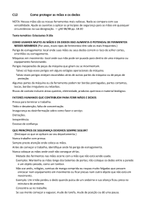 Como proteger as m&atilde;os e os dedos - Guia de Seguran&ccedil;a