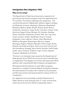 Immigration Ban Litigation FAQ