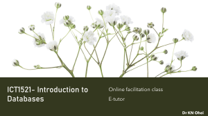 Introduction to Databases - ICT1521 Course