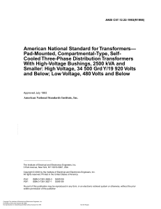 ANSI C57.12.22-1993: Pad-Mounted Transformer Standard