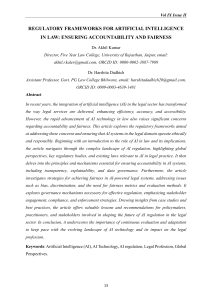 Regulatory Frameworks for AI in Law: Accountability & Fairness
