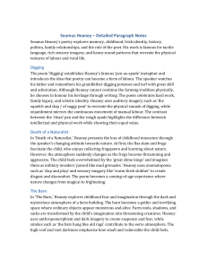 Seamus Heaney Poetry Notes: Analysis of Key Poems