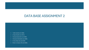 Database Assignment 2: Integrity, Optimization, Relational Algebra