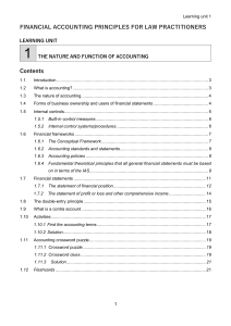 Financial Accounting Principles for Law Practitioners
