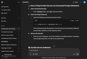 How to Ping Fortnite Servers via Command Prompt (Windows)