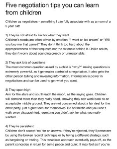 5 Negotiation Tips You Can Learn From Children