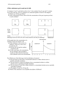 Cell Transport Self-Assessment Questions