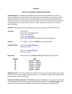 PS231A1 Physiological Psychology Syllabus Spring 2026