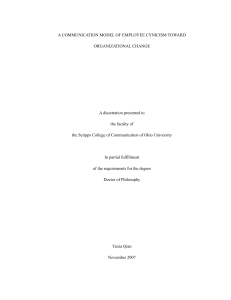 Communication Model of Employee Cynicism Toward Organizational Change