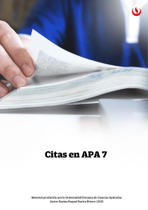 Gu&iacute;a de Citas en APA 7: Formato y Ejemplos