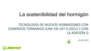 Sostenibilidad del hormig&oacute;n: tecnolog&iacute;a y reducci&oacute;n de huella de carbono