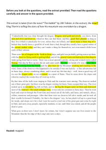 The Hobbit Dragon Extract Literary Analysis Questions