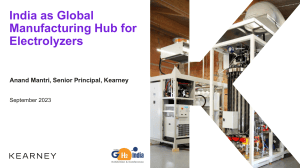 India as Global Electrolyzer Manufacturing Hub