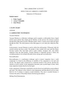Reduction of 9-Fluorenone: Pre-Lab Activity