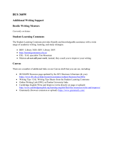 BUS 360W Additional Writing Support Resources