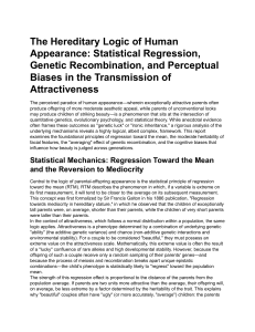 Hereditary Logic of Human Appearance: Genetics & Attractiveness