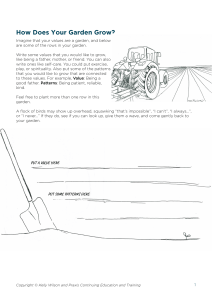 ACT Values Worksheet: How Does Your Garden Grow?