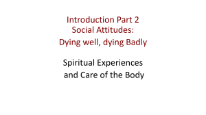Introduction Part 2: Social Attitudes on Death and Dying