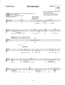 Heartbreaker Vocal Score from Bright Star Musical