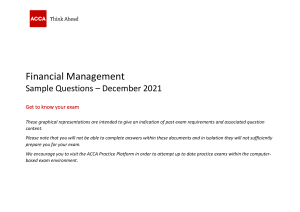 ACCA Financial Management Sample Questions Dec 2021