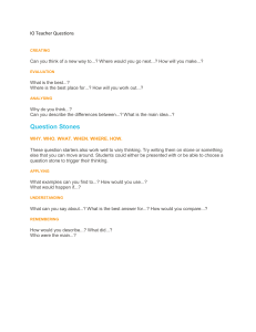 IO Teacher Questions: Critical Thinking Starters for Educators