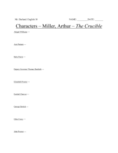 The Crucible Character List