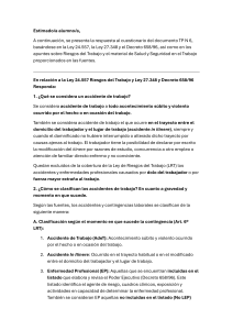 Respuesta cuestionario TP N 6: Riesgos del Trabajo Ley 24.557