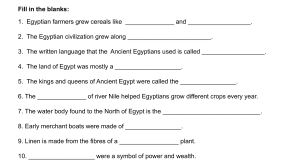 Ancient Egypt Worksheet