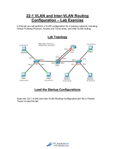 VLAN and Inter-VLAN Routing Lab Exercise