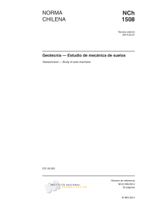 Norma Chilena NCh1508:2014 - Estudio de Mec&aacute;nica de Suelos
