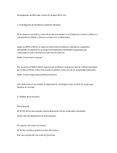 Investigaci&oacute;n de Mercado: Centro de Acopio CBTis 153