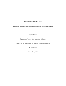 Fox Wars: Indigenous Resistance & Colonial Conflict in Great Lakes