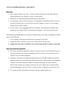 Annotated Bibliography Assignment Instructions