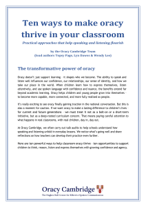Ten Ways to Make Oracy Thrive in Your Classroom