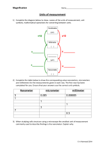 Magnification Problems Worksheet Optical vs. Electron Microscope: Resolution & Magnification