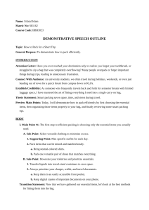 How to Pack for a Short Trip: Efficient Packing Outline