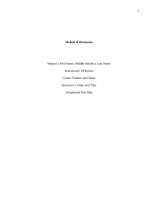 Module B Discussion: Adult Learning Theories in Military Leadership
