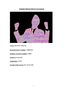 English Student Based Assessment: Social Media & Self-Esteem