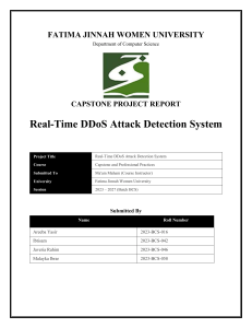 Real-Time DDoS Attack Detection System Capstone Report