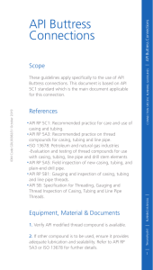 API Buttress Connections Running Guidelines