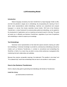 LLM Embedding Model: Sentence Transformers Guide