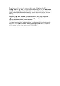 Special Order Decision Analysis in Managerial Accounting
