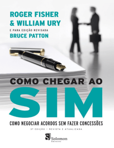 Como Chegar ao Sim: Negocia&ccedil;&atilde;o sem Concess&otilde;es
