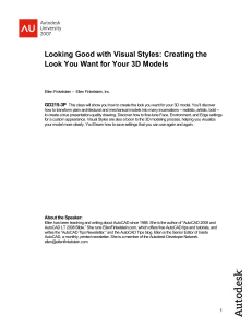Looking Good with Visual Styles: AutoCAD 3D Model Styling