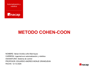 M&eacute;todo Cohen-Coon para sintonizaci&oacute;n PID