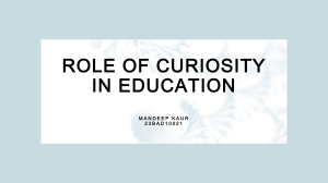 Role of Curiosity in Education