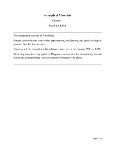 Strength of Materials Chapter 1 Assignment Problems