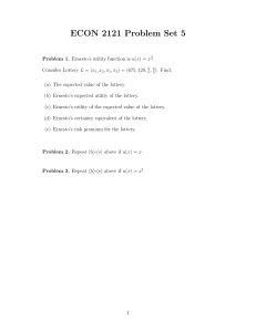 ECON 2121 Problem Set 5