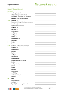 Netzwerk neu A2 Kapitel 7 Vokabelliste: Mobilit&auml;t